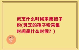 灵芝什么时候采集孢子粉(灵芝的孢子粉采集时间是什么时候？)