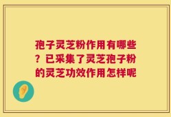 孢子灵芝粉作用有哪些？已采集了灵芝孢子粉的灵芝功效作用怎样呢