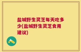 盐城野生灵芝每天吃多少(盐城野生灵芝食用建议)