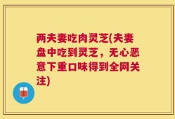两夫妻吃肉灵芝(夫妻盘中吃到灵芝，无心恶意下重口味得到全网关注)