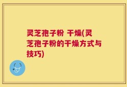 灵芝孢子粉 干燥(灵芝孢子粉的干燥方式与技巧)