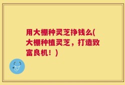 用大棚种灵芝挣钱么(大棚种植灵芝，打造致富良机！)