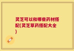 灵芝可以和哪些药材搭配(灵芝草药搭配大全)
