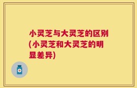 小灵芝与大灵芝的区别(小灵芝和大灵芝的明显差异)