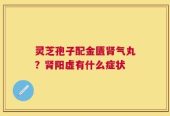 灵芝孢子配金匮肾气丸？肾阳虚有什么症状