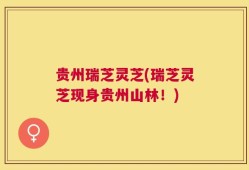 贵州瑞芝灵芝(瑞芝灵芝现身贵州山林！)