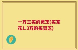 一万三买的灵芝(买家花1.3万购买灵芝)