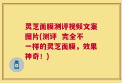 灵芝面膜测评视频文案图片(测评  完全不一样的灵芝面膜，效果神奇！)