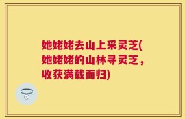 她姥姥去山上采灵芝(她姥姥的山林寻灵芝，收获满载而归)