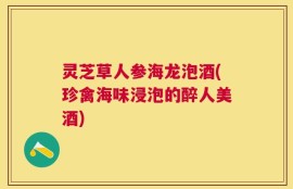 灵芝草人参海龙泡酒(珍禽海味浸泡的醉人美酒)