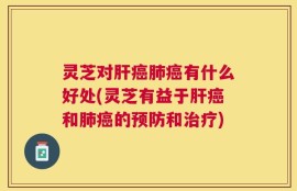 灵芝对肝癌肺癌有什么好处(灵芝有益于肝癌和肺癌的预防和治疗)