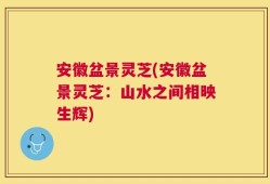 安徽盆景灵芝(安徽盆景灵芝：山水之间相映生辉)