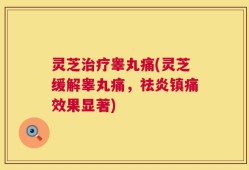 灵芝治疗睾丸痛(灵芝缓解睾丸痛，祛炎镇痛效果显著)
