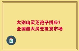 大别山灵芝孢子供应？全国最大灵芝批发市场