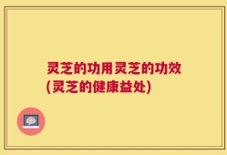 灵芝的功用灵芝的功效(灵芝的健康益处)
