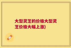 大型灵芝的价格大型灵芝价格大幅上涨)