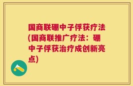 国商联硼中子俘获疗法(国商联推广疗法：硼中子俘获治疗成创新亮点)