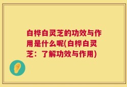 白桦白灵芝的功效与作用是什么呢(白桦白灵芝：了解功效与作用)