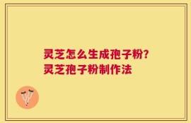 灵芝怎么生成孢子粉？灵芝孢子粉制作法