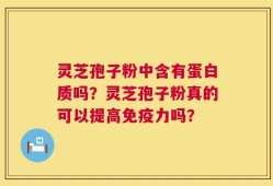 灵芝孢子粉中含有蛋白质吗？灵芝孢子粉真的可以提高免疫力吗？