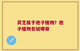 灵芝属于孢子植物？孢子植物包括哪些