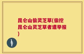 昆仑山偷灵芝草(偷挖昆仑山灵芝草者遭举报)
