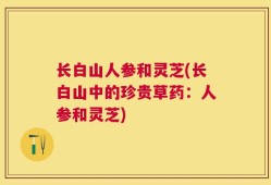 长白山人参和灵芝(长白山中的珍贵草药：人参和灵芝)