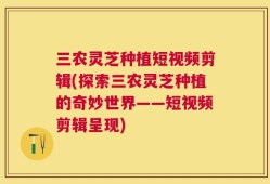 三农灵芝种植短视频剪辑(探索三农灵芝种植的奇妙世界——短视频剪辑呈现)