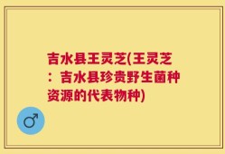 吉水县王灵芝(王灵芝：吉水县珍贵野生菌种资源的代表物种)