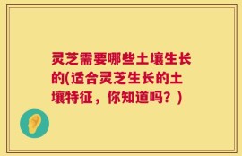 灵芝需要哪些土壤生长的(适合灵芝生长的土壤特征，你知道吗？)