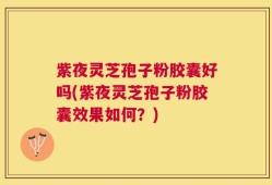 紫夜灵芝孢子粉胶囊好吗(紫夜灵芝孢子粉胶囊效果如何？)