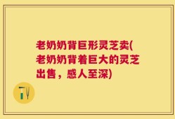老奶奶背巨形灵芝卖(老奶奶背着巨大的灵芝出售，感人至深)