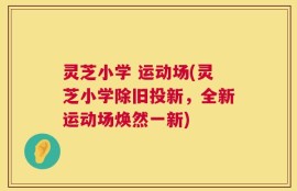 灵芝小学 运动场(灵芝小学除旧投新，全新运动场焕然一新)