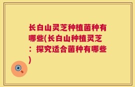 长白山灵芝种植菌种有哪些(长白山种植灵芝：探究适合菌种有哪些)