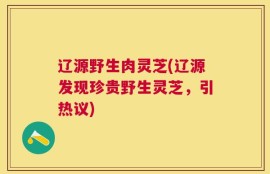 辽源野生肉灵芝(辽源发现珍贵野生灵芝，引热议)