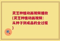 灵芝种植动画视频播放(灵芝种植动画视频：从种子到成品的全过程)