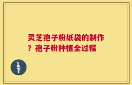 灵芝孢子粉纸袋的制作？孢子粉种植全过程
