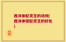 西洋参配灵芝的功效(西洋参搭配灵芝的好处)