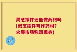 灵芝摆件还能做药材吗(灵芝摆件可作药材？火爆市场称谓现身)