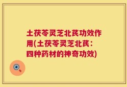 土茯苓灵芝北芪功效作用(土茯苓灵芝北芪：四种药材的神奇功效)