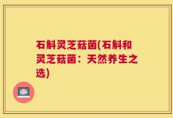 石斛灵芝菇菌(石斛和灵芝菇菌：天然养生之选)