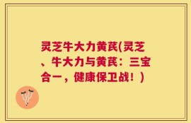灵芝牛大力黄芪(灵芝、牛大力与黄芪：三宝合一，健康保卫战！)