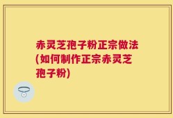 赤灵芝孢子粉正宗做法(如何制作正宗赤灵芝孢子粉)