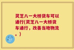 灵芝八一大桥货车可以通行(灵芝八一大桥货车通行，改善当地物流。)