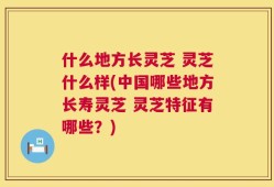 什么地方长灵芝 灵芝什么样(中国哪些地方长寿灵芝 灵芝特征有哪些？)