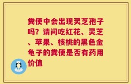 粪便中会出现灵芝孢子吗？请问吃红花、灵芝、苹果、核桃的黑色金龟子的粪便是否有药用价值