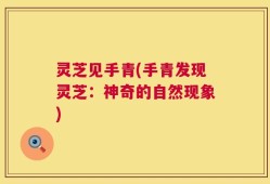 灵芝见手青(手青发现灵芝：神奇的自然现象)