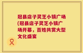 冠县店子灵芝小镇广场(冠县店子灵芝小镇广场开幕，百姓共赏大型文化盛宴
