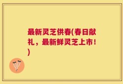 最新灵芝供春(春日献礼，最新鲜灵芝上市！)