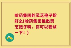 哈药集团的灵芝孢子粉好么(哈药集团推出灵芝孢子粉，你可以尝试一下！)